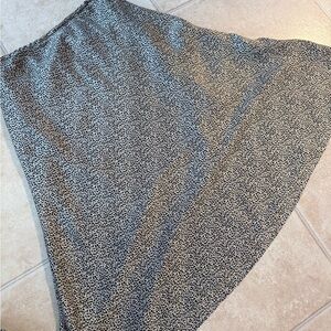 Elegant Black and White Patterned Skirt